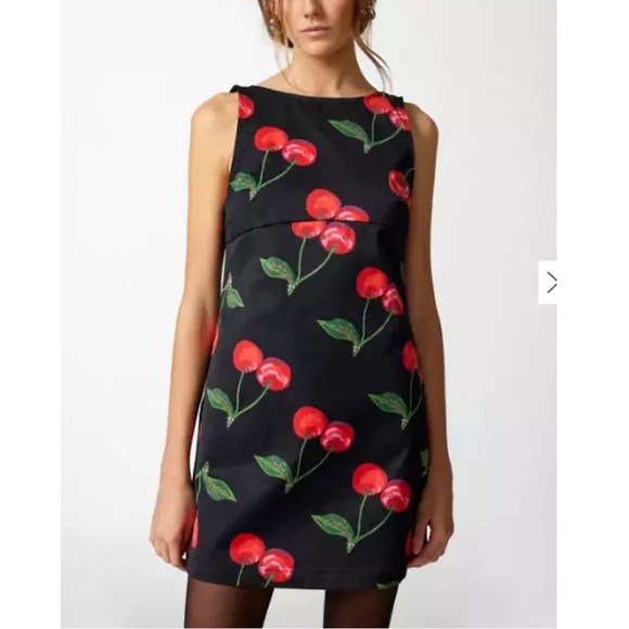 URBAN OUTFITTERS | Cherry Mini Dress Size M NWT - Picture 2 of 3